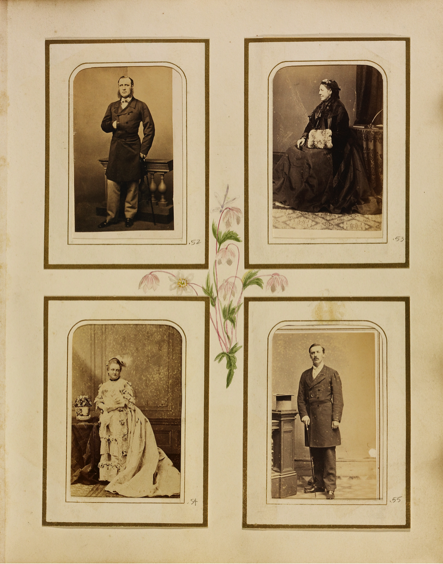 Page from the Westmorland carte de visite album, c. 1864. J. Paul Getty Museum. Object number 84.XD.1283. Page from the Westmorland carte de visite album, c. 1864. J. Paul Getty Museum. Object number 84.XD.1283.